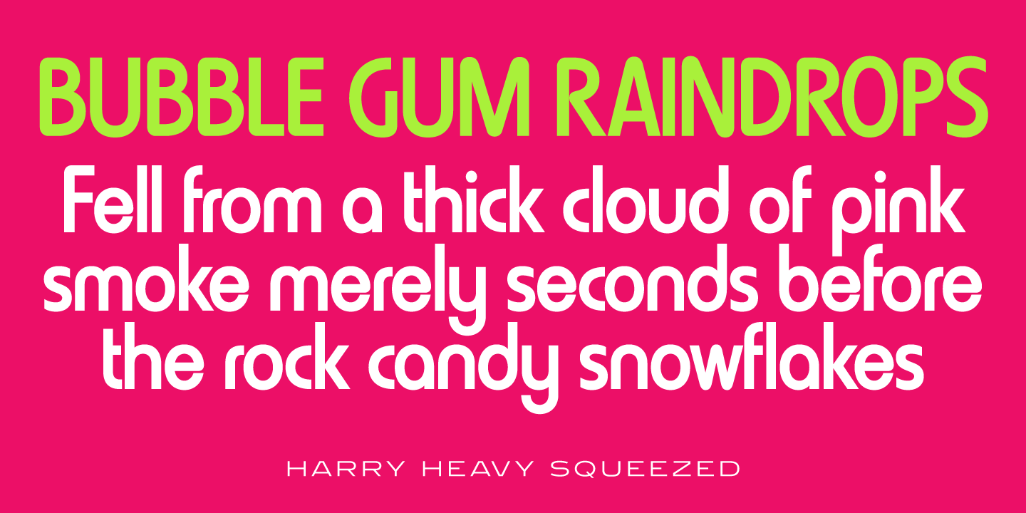 Пример шрифта Harry Pro Heavy Squeezed